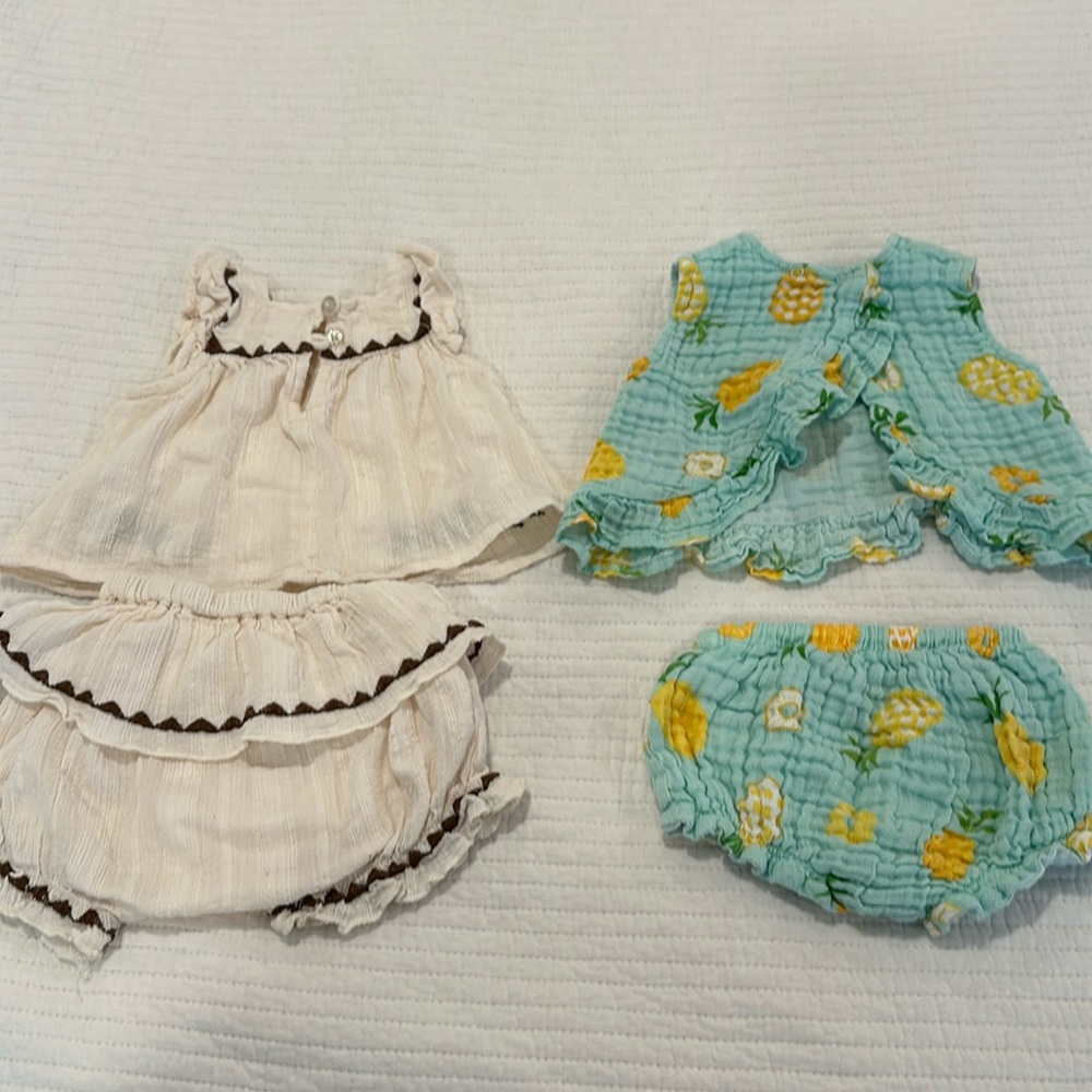 Baby girl (3-6mo) summer cotton bloomer set - Picture 4 of 4